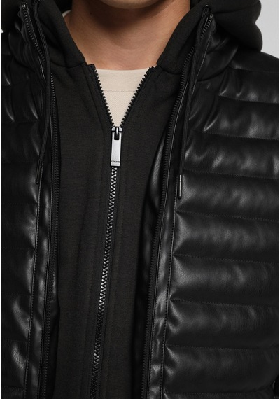 Colin's Colins Slim Fit Kapüşonlu Fermuarlı Astarlı Erkek Siyah Mont Pu Cl1082107 Q1.v1 Blk Colin's Colins Slim Fit Kapüşonlu Fermuarlı Astarlı Erkek Siyah Mont Pu Cl1082107 Q1.v1 Blk