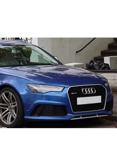 Dk Tuning Rs6 Gri Kırmızı Ön Panjur Logo Arma Audi İle Uyumlu -