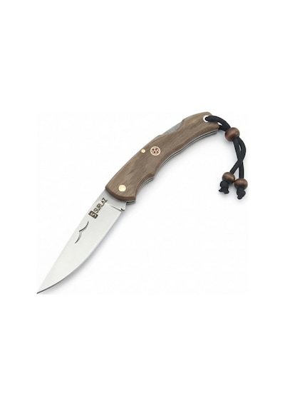 Katlanır Outdoor Bıçak Ahşap Saplı Paslanmaz Çelik Keskin Cep Bıçağı, Kılıflı Taşınabilir Çok Amaçl