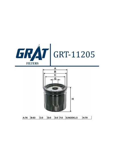 Grat 11205 Yag Filtresi 152089599r