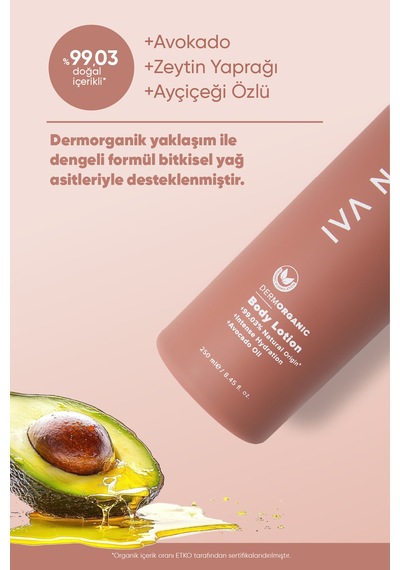 Iva Natura Kara Mürver Bitki Özlü Hassas Bakım Nemlendirici Vücut Losyonu 250 ML