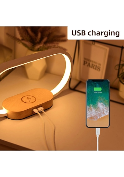 Omniax 10w Çok Fonksiyonlu Kablosuz Hızlı Şarj İstasyonu Telefon Standı Led Dijital Saat Ve Gece Lam Çok Renkli