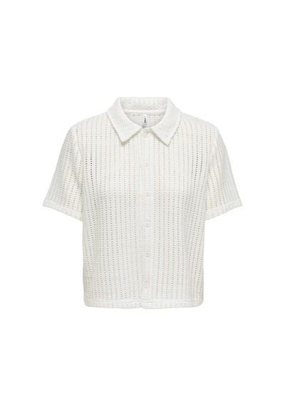 Only Onlfreya S/s Polo Cardıgan Jrs Kadın Beyaz Hırka - 15349327 Beyaz