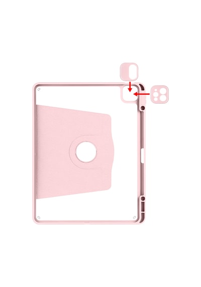 Apple Uyumlu iPad Air 11inç M2 2024 Kılıf Termik Kalem Bölmeli Dönebilen Standlı Kılıf Air 4./5.nesil