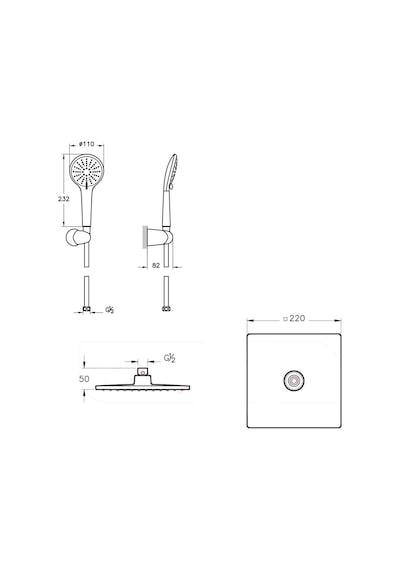 Artema A49280 Root Square Ankastre Banyo Seti Diğer