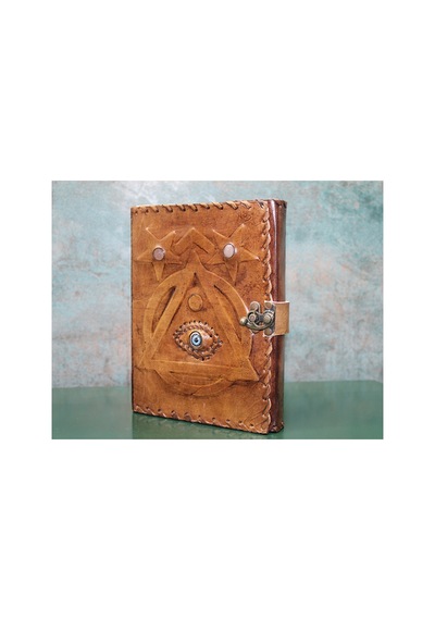2 Adet Taşlı Deri Defter Taş Süslemeli Tasarım, Not Defteri Ve Journal, Leather Notebook 18 X 13 Cm 1