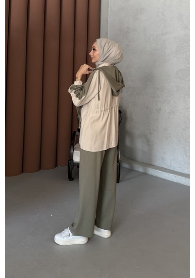 Riella Butik Alya Tesettür Takım Haki