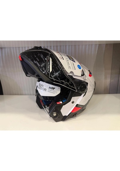 Kask Mt Atom 2 Highlands A7 Mavi/beyaz/siyah