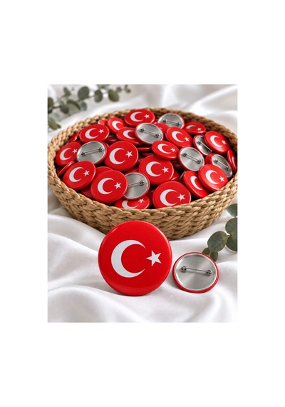 100 Adet Türk Bayrağı Rozeti 44 Mm İğneli Yaka Rozeti Okul Töreni Ve Etkinlikler İçin Diğer