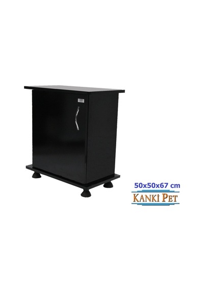 Kanki Pet 50 CM Akvaryum Mdf Sehpa Siyah 50 x 50 x 67 CM