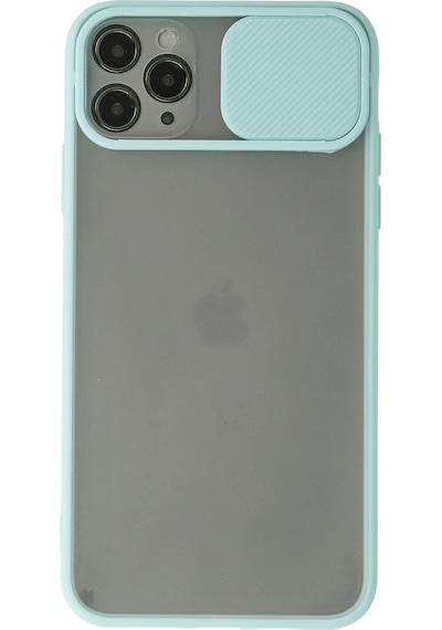 Ilkeshop Newface Apple iPhone Uyumlu 11 Pro Kılıf Palm Buzlu Kamera Sürgülü Silikon - Turkuaz