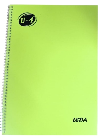 U-4 A4 Pp Kp Spiralli 40 Yp Kareli Defter-fosfor Yeşil