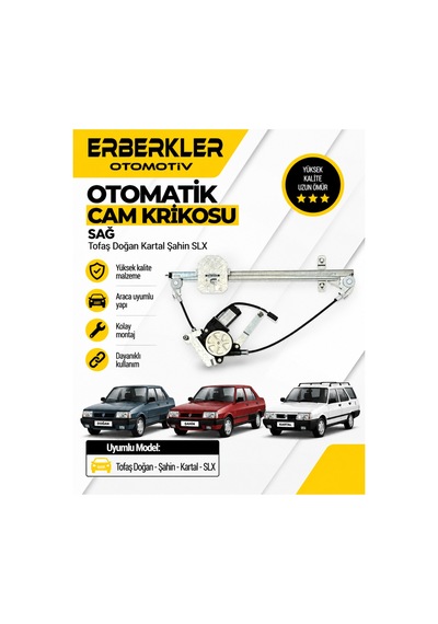 Tofaş Doğan Kartal Şahin Slx Otomatik Cam Krikosu Sağ - Erb459
