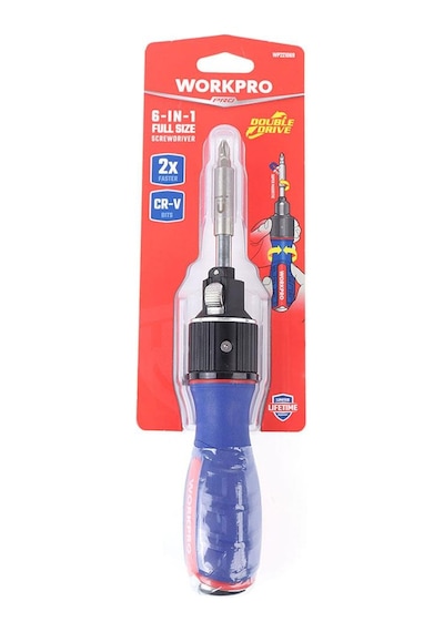 Workpro Wp221069 6-ın-1 Profesyonel Cr-v Cırcırlı Manyetik Tornavida Seti