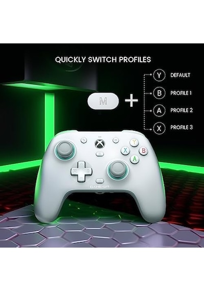 Xbox Series X S, Xbox One Ve Windows 10/11 İçin G7 Se Kablolu Oyun Kumandası, Hall Efektli Joysticks/hall Trigger, 3,5 Mm Ses Jakı Beyaz