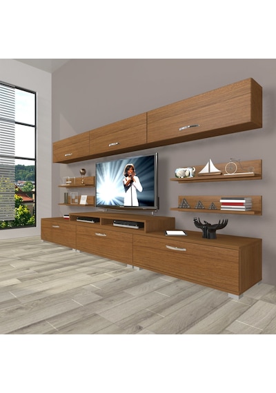Decoraktiv Ekoflex 8y Slm Tv Ünitesi Tv Sehpası Ceviz