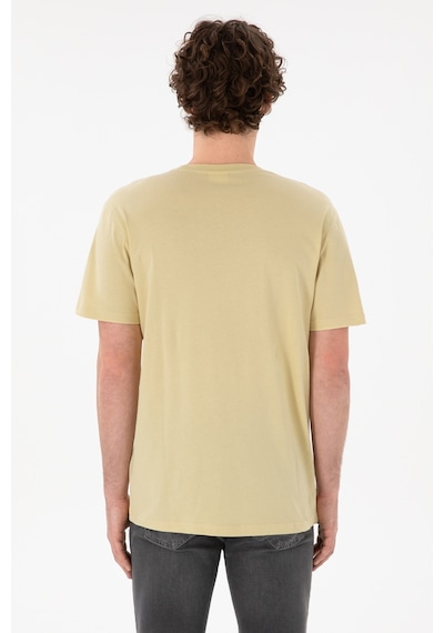 U.S. Polo Assn. Erkek Regular Fit Bisiklet Yaka Açık Haki Basic Tişört 50305985-VR183