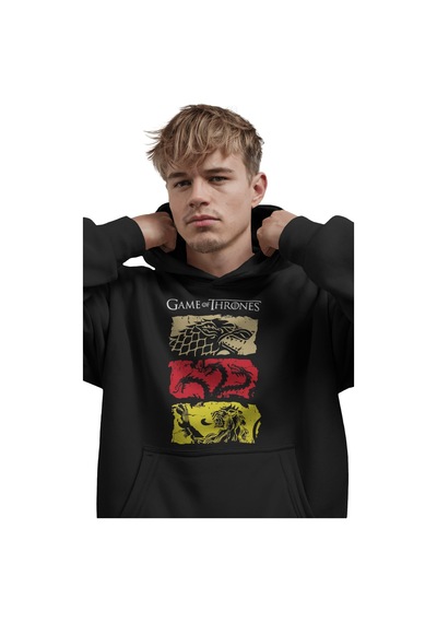 Sevbano Game Of Thrones Efsane Dizi Ön Baskılı Unisex Oversize Premium Ho Siyah