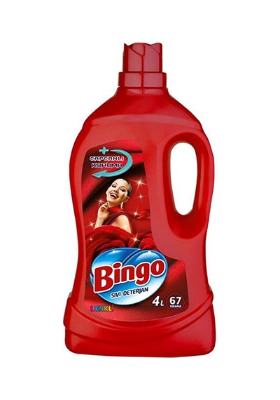 4 Adet Bingo Sıvı Bakım Deterjanı Renkliler 67 Yıkama 4000 Ml