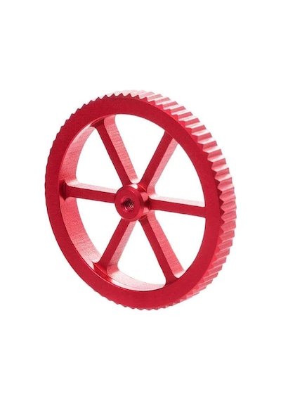 Koodmax 3d Yazıcı Printer M4 Dişli Metal Büyük El Büküm Tesviye Somun Kırmızı - 2 Adet