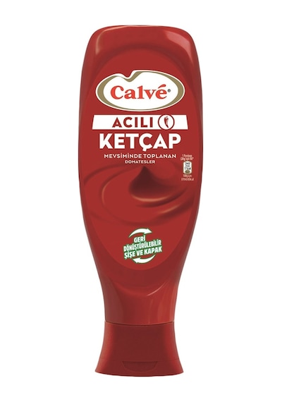 Calve Acılı Ketçap 610 G - Mevsiminde Toplanan Domateslerden 3'li Ekonomik Paket - 3 Adet Tarı