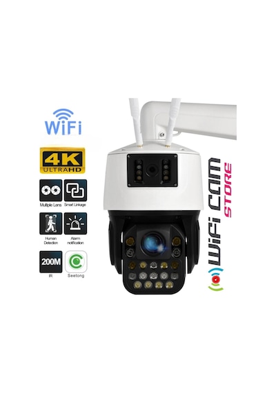 Çift Kameralı 42x Optik Zoom Dev Metal Kasa Wıfı Kamera-125227