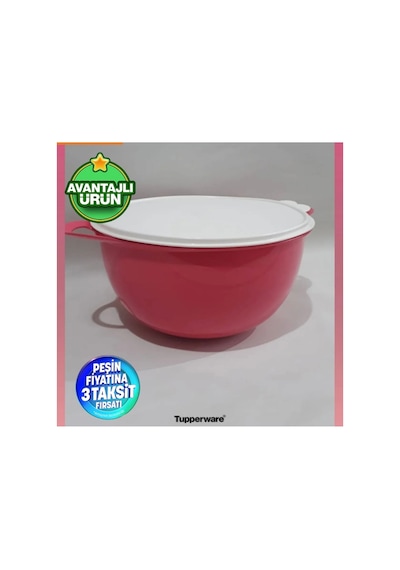 Yuvarlak Saklama Kabı 10 Lt Pembe