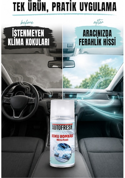 AutoFresh Koku Bombası Klima Fresh Temizleyici Kötü Koku