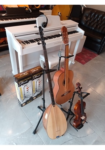 Enstrüman Standı Gitar - Bağlama - Keman - Pena Ve Mızrap Seti - Hediyeli