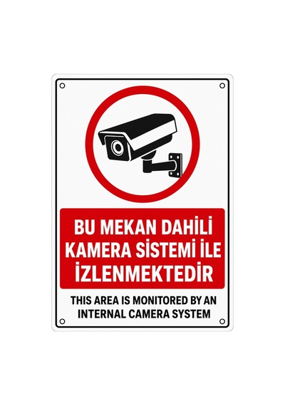 Kamera Sistemi İle İzlenmektedir 50x70cm Pvc Isg Levha V2
