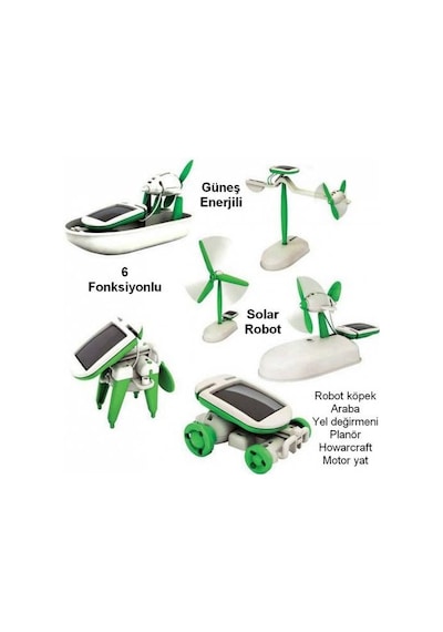 Solar Robot 6 In 1 Kit Güneş Enerjili Robot Oluşturma Seti