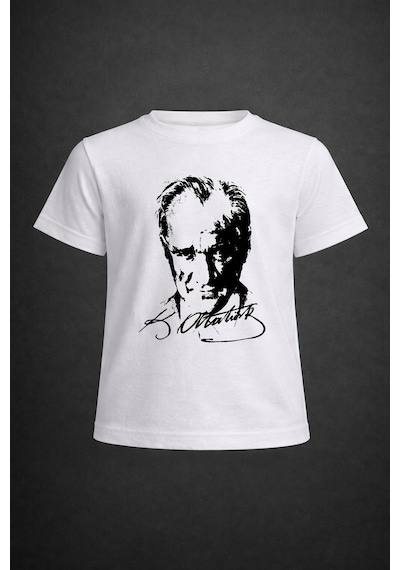 Dıgıl Kids Atatürk Baskılı Çocuk T-shirt Beyaz2