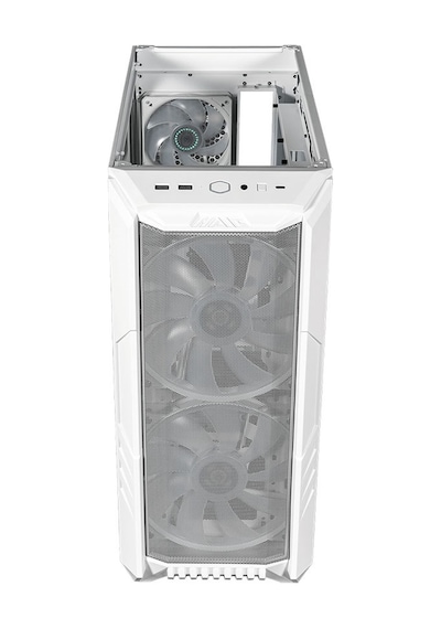 Cooler Master ARGB H500 WGNN S00 Temperli Cam USB-C 3.2 Mid Tower Kasa Beyaz