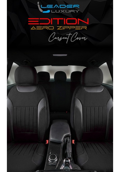 Mitsubishi Lancer Tay Tüyü Oto Koltuk Kılıfı Fermuarlı Ön Arka Set Siyah Edition SİYAH