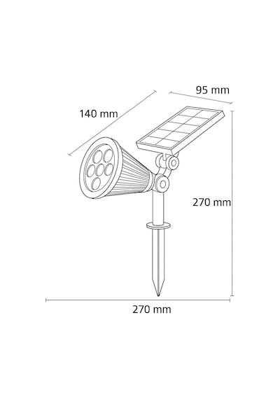 7w Solar Led Bahçe Armatürü 6400k Beyaz Işık Güneş Enerjili Kazıklı & Duvar Montajlı Çim Aydınlatma Lamb Diğer