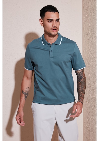 Buratti Pamuklu Regular Fit Erkek Polo Yaka T Shirt 5902063 Petrol