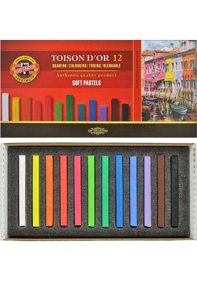 Koh-I-Noor Toison Dor Soft Pastel Köşeli 12Li 8582