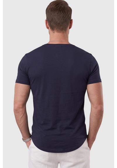 Rizzup Lacivert Erkek Slim Fit Derin V Yaka Basic Tişört %90 Pamuk Likralı Asimetrik Kesim 2602265 Rizzup Lacivert Erkek Slim Fit Derin V Yaka Basic Tişört %90 Pamuk Likralı Asimetrik Kesim 2602265