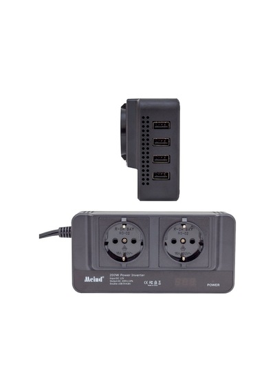 Powermaster 200 Watt DC12V-AC220V Çakmaktan Power İnverter
