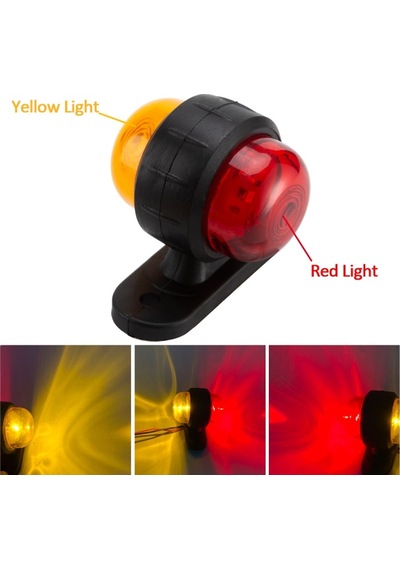 MİNİ TAKOZ TEK LEDLİ SARI-KIRMIZI 12V-24V