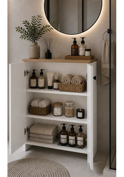 Çeltikçi Model 2 Kapaklı Çok Amaçlı Dolap Ayakkabılık Kitaplık Banyo Dolabı Mutfak Dolabı Beyaz-safir Meşe Çeltikçi Model 2 Kapaklı Çok Amaçlı Dolap Ayakkabılık Kitaplık Banyo Dolabı Mutfak Dolabı Beyaz-safir Meşe