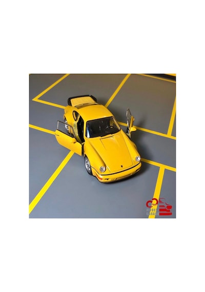 Porsche 911 Turbo 1/36 Ölçek C&c Model Garage Çek Bırak Diecast Metal Model Oyuncak Araba