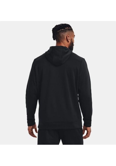 Under Armour UA Armour Fleece Hoodie Erkek Sweatshirt Siyah