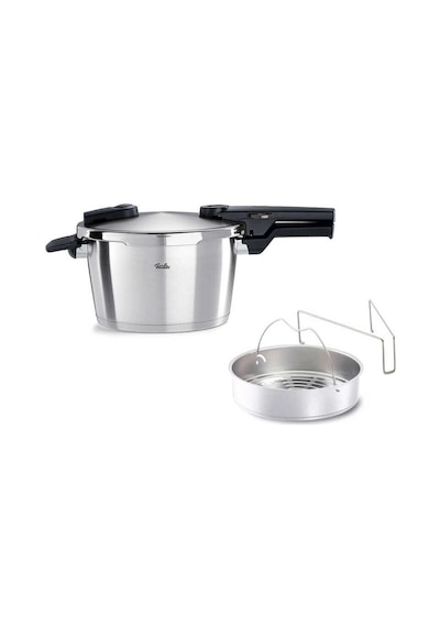 Fissler Vitaquick Premium Düdüklü Tencere Haşlama Aparatlı Mat Siyah