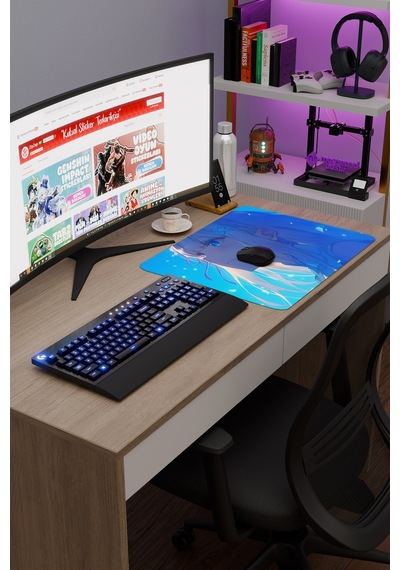 Re Zero Kaymaz Dikişli Kauçuk Oyuncu Mousepad V1 - 48x40 Xl Gaming Mouse Pad Fare Altlığı