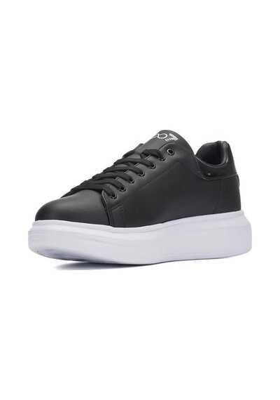 Best Of 150-24 Deri Trend Sneaker Ayakkabı Siyah Beyaz 36-40