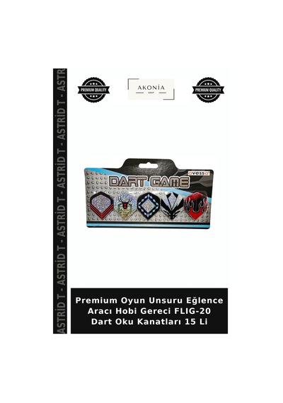Premium Oyun Unsuru Eğlence Aracı Hobi Gereci Flıg-20 Dart Oku Kanatları 15 Li
