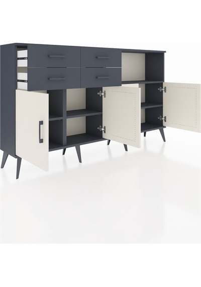 Arges Konsol 4 Raflı 4 Çekmeceli 4 Kapaklı 176x30x99 Antrasit-aytaşı/antrasit Aytası/antrasıt - Antrasıt Arges Konsol 4 Raflı 4 Çekmeceli 4 Kapaklı 176x30x99 Antrasit-aytaşı/antrasit Aytası/antrasıt - Antrasıt