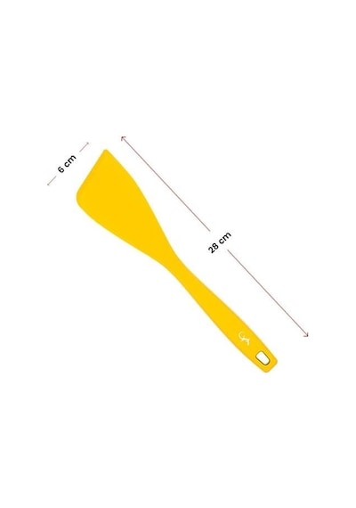 Lurch - Platin Silikon Spatula 28 Cm Sarı - Yanmaz, Yapışmaz, Bükülmez, Çizmez, Tat Ve Koku Bırakmaz - 240044 Renk