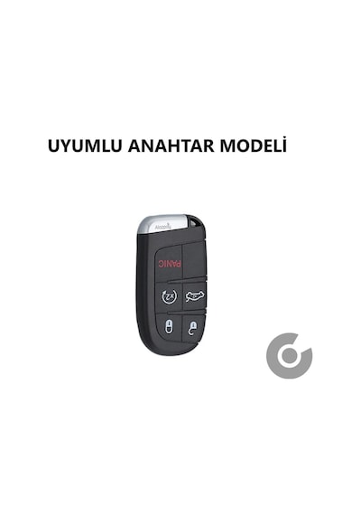 Jeep Fiat Egea Cross Dodge Renegade Grand Cherokee Chrysler Tpu Anahtar Kılıfı Siyah - Gümüş